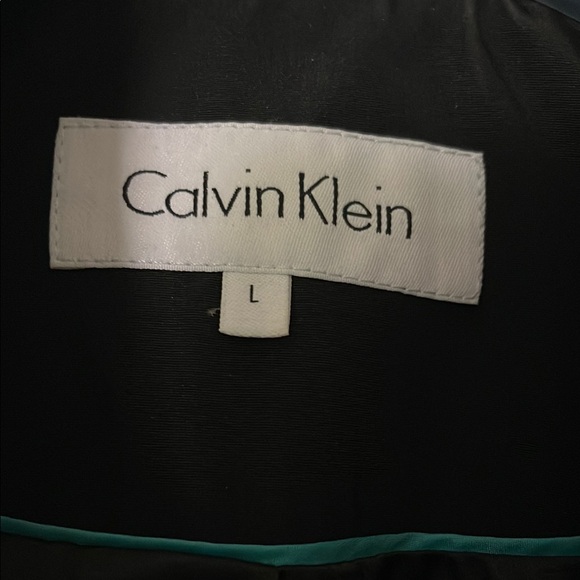 Calvin Klein Black Trench Coat with Structured Shoulders - Picture 2 of 7